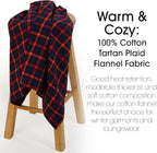 Pico Textiles 3 Yards Bolt Blue and Red Tartan Plaid Flannel Fabric - Image 3