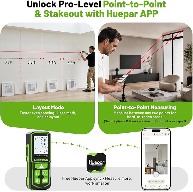 395FT Bluetooth Laser Measuring Tool - Image 3
