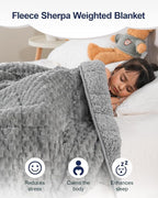 Super Soft Luxury Fleece Sherpa Weighted Blanket - Image 2