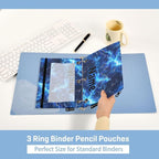 Custom Blue Electric Lightning Pencil Pouch - Image 4