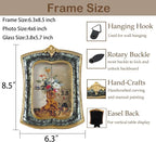 Vintage Picture Frame 4x6 Antique Ornate Photo Frame Tabletop and Wall Hanging - Image 4