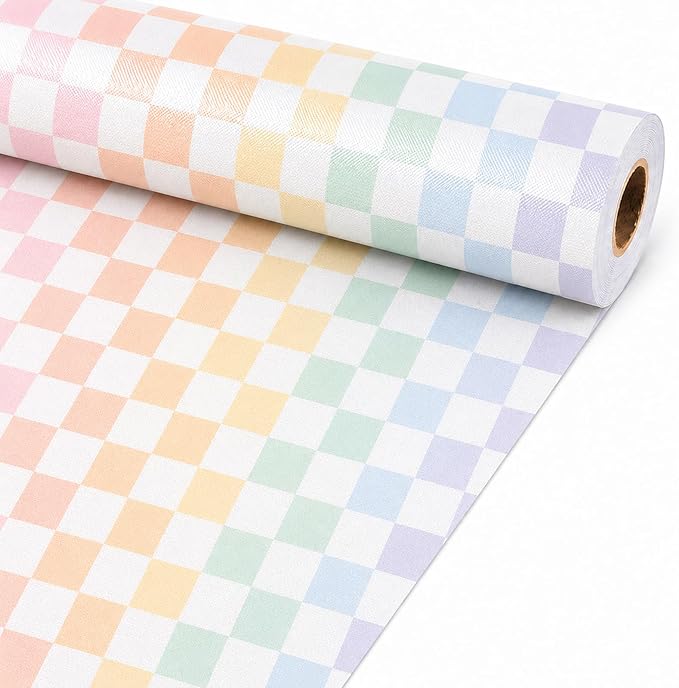 Colorful Checkered Bulletin Board Roll Non-Woven Fabric Poster 16in X 12ft | by ClassyWhimsy