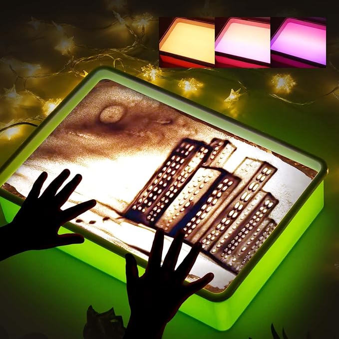 Odoorgames Sand Painting Light Box, Sensory Light Table by Odoorgames