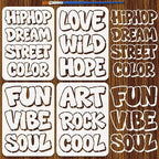 FINGERINSPIRE 4PCS Letter Stencils 8.3x11.7Inch Word Stencils Reusable PET by FINGERINSPIRE