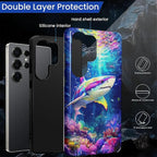 for Samsung Galaxy S25 Ultra Case, Colorful Ocean Sharks Pattern Glossy 2 in 1 - Image 3