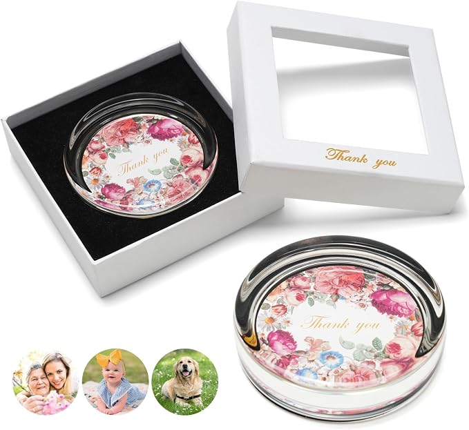 Create Your Own Glass Photo Paperweight Kit, Personalized Engraved Paperweight by VGEUNA