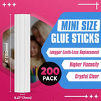 EZUVITA Mini Size Hot Glue Sticks, 0.27” Dia x 6” Long, Festival Decorations - Image 3