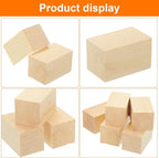 MECCANIXITY 4Pcs Basswood Carving Block, 1.2"x1.2"x2" Square Wooden Dowels - Image 4