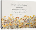 YOXORDQ Christian Floral Canvas Wall Art Jeremiah 29:11 Picture Print Yellow by YOXORDQwallart