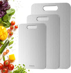 Titanium Cutting Board Set of 3, 100% Double-Sided Titanium Cutting Boards by Sufkodu
