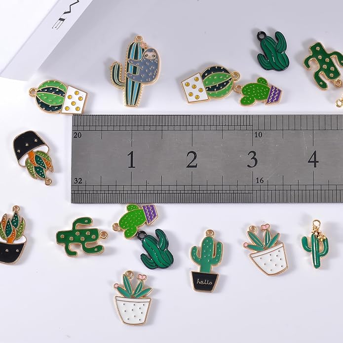 Bulk Gold Enamel Charms for Jewelry Making, Colorful Metal Charms Pendant for - Image 4