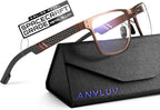 ANYLUV Blue Light Blocking Glasses Men Computer Gaming Glasses Lightweight by ANYLUV