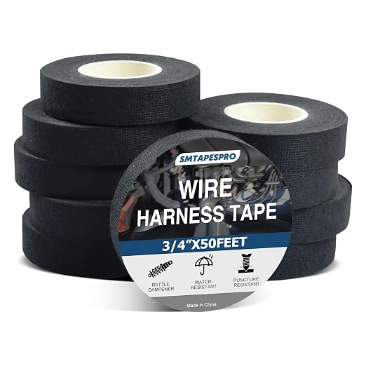 Wire Harness Tape, High Temp Self-Adhesive Felt Cloth Electric Tape by Unknown
