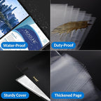 Sooez Art Portfolio 9"x12", 72 Pockets Large Portfolio Folder Display 144 Pages - Image 5