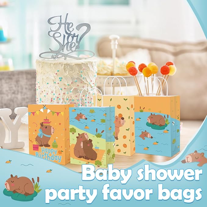 Gaillty 24 Pcs Capybara Gift Bags Paper Capybara Party Favor Bags - Image 4