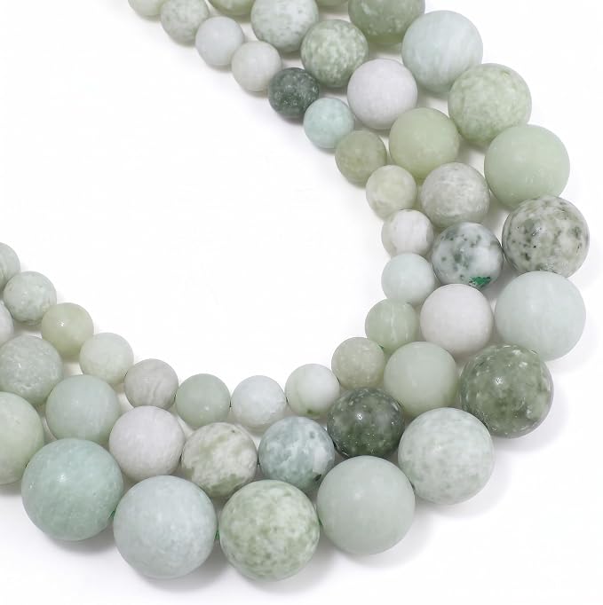 60pcs Natural Matte Grape Gemstone Beads，6mm Frosted Round Loose Stone Beads by Yochus