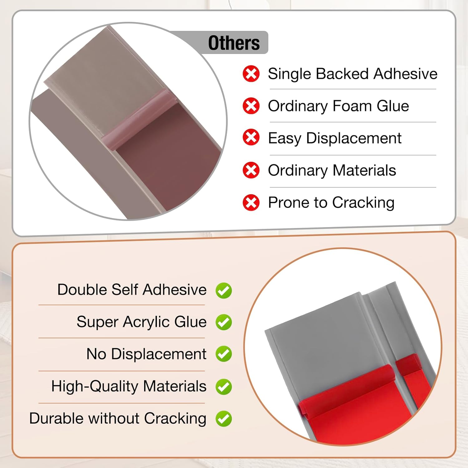 Floor Transition Strip Self Adhesive Vinyl Door Threshold for Doorways Carpet Edging Trim Overlap Edge Reducer for Laminate Floor, Carpet, Tile (Gray, 1/5" to 2/5", 3.3Ft)