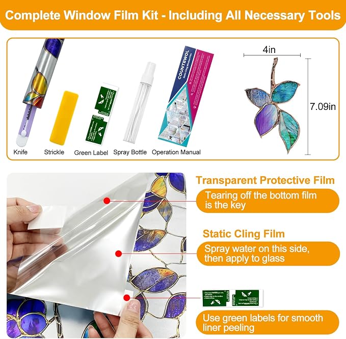 Countewol Privacy Window Film Upgraded 24H Day & Night Privacy Heat Insulation - Image 8