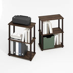 Furinno Turn-S-Tube Storage Shelves Set of 2, 3-Tier Book Shelf, Corner Shelf by Furinno-FitsYourSpaceFitsYourBudget