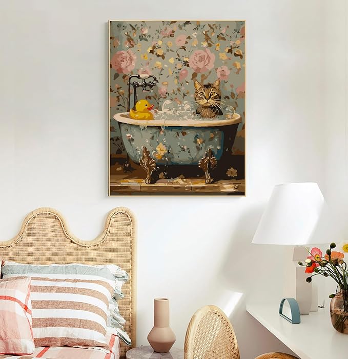 Mrnsiet Paint by Number for Adults Beginners, Easy Cat Paint by Numbers Kits on - Image 4