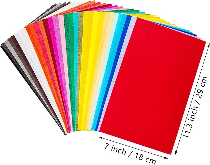 Jtnohx Stiff Felt Sheets, Craft Felt Square - Image 3