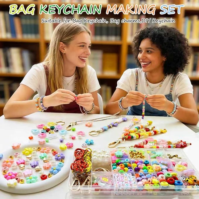 BOAJUNWU 519PCS Beaded Keychain Making Kit - Image 6