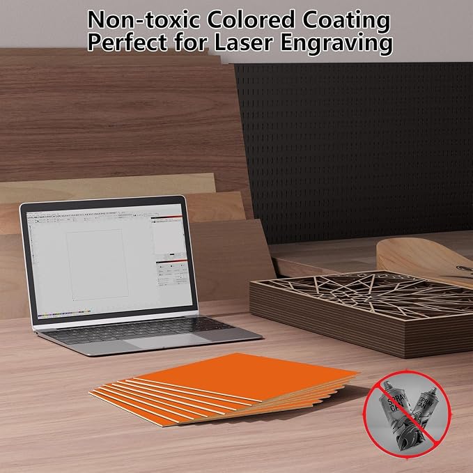 8 Pack Pre-Painted Colored Plywood Sheets, DIY Crafts, Ornaments & Models Making - Image 3