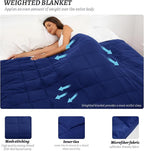 Weighted Blanket Queen Size NavyBlue 60''x80''x12lbs Weighted Blankets - Image 4