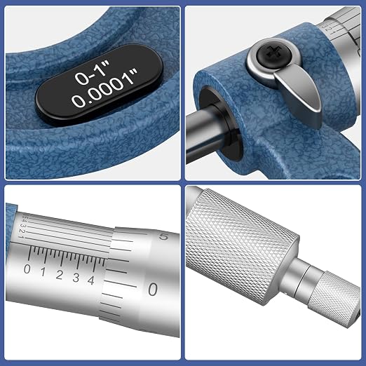 HDLNKAK Outside Micrometer Set, 0-4" Machinist Micrometer, 0.0001" Graduation - Image 7