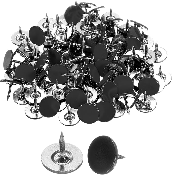 uxcell 150Pcs Upholstery Tacks, 11mmx10mm Flat Head Thumb Tack Decorative by uxcell