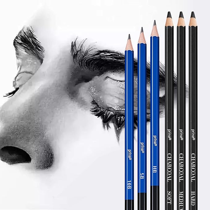 Prina 50 Pack Drawing Set Sketch Kit, Sketching Supplies - Image 4