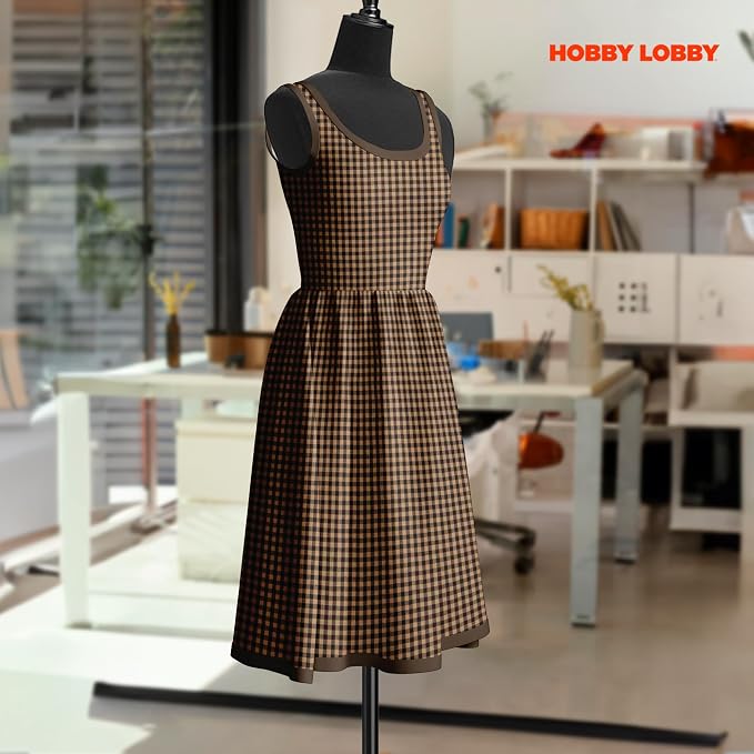 Hobby Lobby Black & Tan Homespun Check Cotton Fabric, 2 Yards | Precut Fabric - Image 7