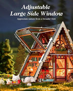 Rolife DIY Miniature House Kit for Adults, A-Frame Cabin Mini Wooden Dollhouse - Image 4