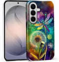 for Samsung Galaxy S26 Case, Dragonfly Dandelion Colorful Pattern Glossy 2 in 1 by Teonvpu