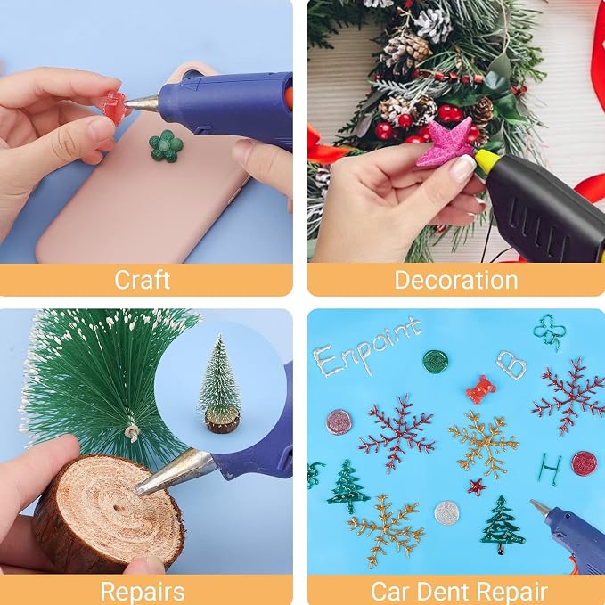 ENPOINT Metallic Gold Hot Glue Sticks, 36 Pack Mini Hot Melt Glue Sticks Colored - Image 6
