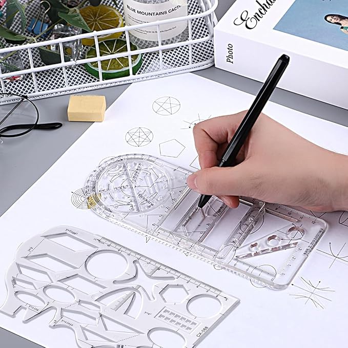 Multifunctional Geometric Ruler, Draft Rulers - Image 6