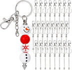24Pcs Beadable Keychain Bars Bead Keychain Making Kit Blank Keychains Beaded by Unknown