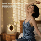 blonbar Sunrise Alarm Clocks for Bedrooms, Stepless Dimmable Moon Lamp Dual - Image 4