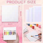 Moinchore 100 Pcs 4 x 4 Inch Mini Painting Canvas Panels Art Painting Canvases - Image 2