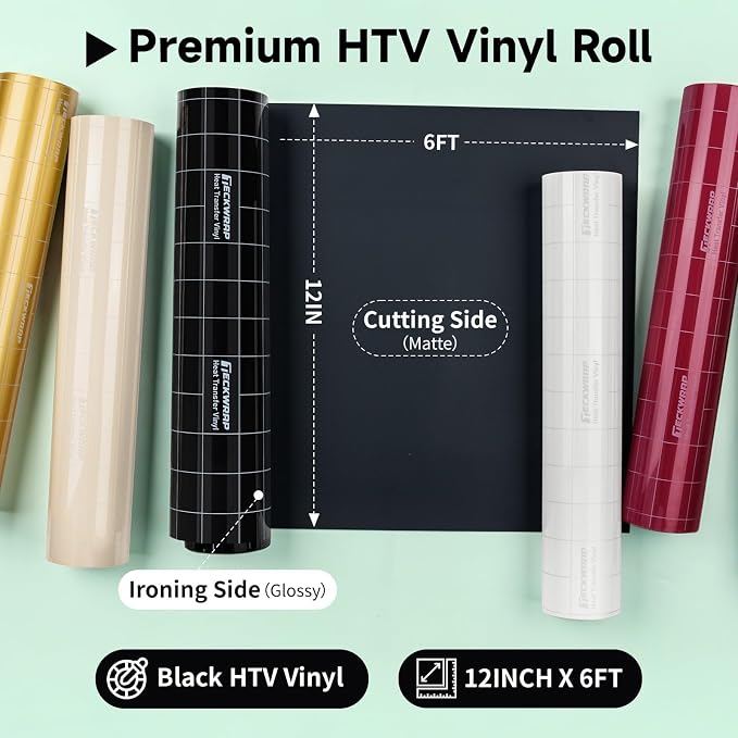TECKWRAP Heat Transfer Vinyl for T-Shirts, 50+ Washes, REACH Certified & Dryer - Image 2