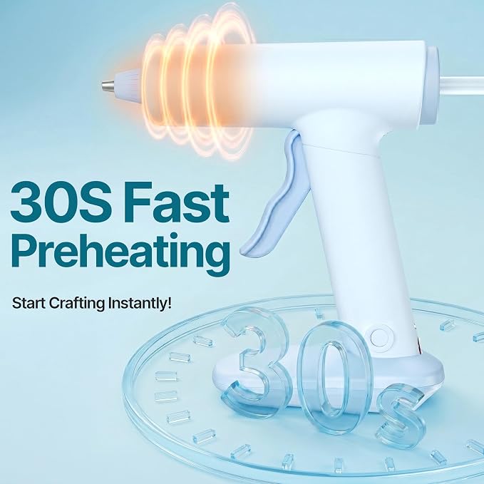 Cordless Hot Glue Gun, 30s Fast Preheating - Image 3