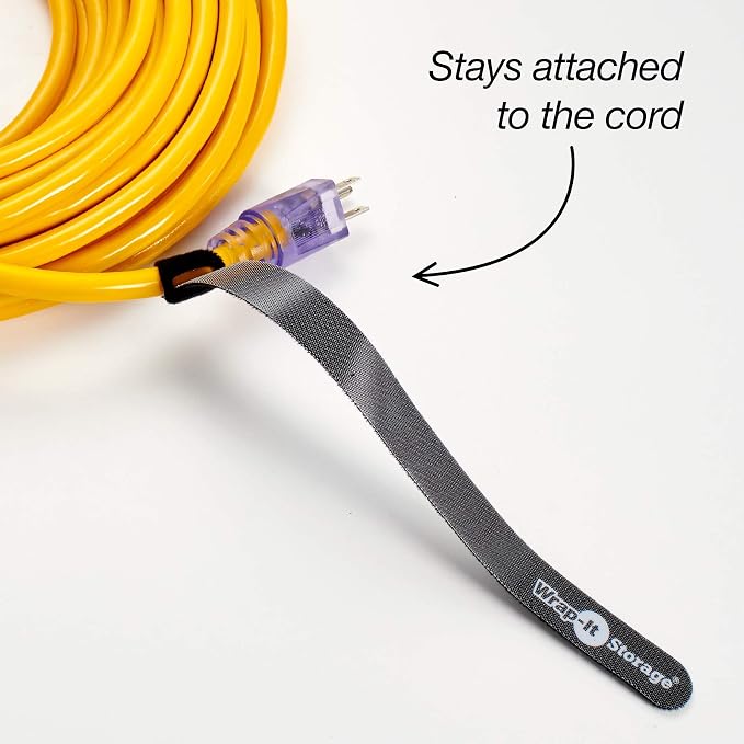 Self-Gripping Cable Ties by Wrap-It Storage, 12 Inch Straps – Reusable Hook and - Image 5