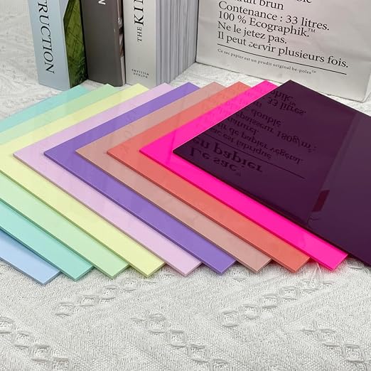 10 Colors Cell Cast Acrylic Sheets 1/8inch 8x8 200x200mm Plexiglass Sheets | - Image 3