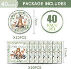 40Pcs Safari Jungle Animal Birthday Decorations Rustic Spring Forest Baby - Image 2