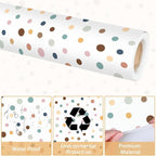 Qyeahkj Boho Dot Bulletin Board Paper Roll Boho Polka Dot Bulletin Board - Image 3