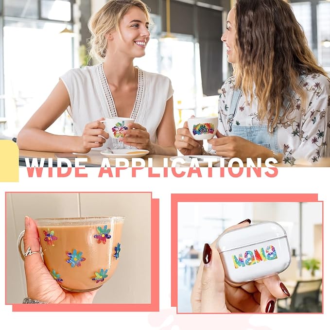 Tintnut Tie Dye Permanent Vinyl Roll 12in x 5ft Permanent Adhesive Vinyl | - Image 6