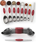 Spring Chef Red Stainless Steel Magnetic Measuring Spoons Set of 8 by SpringChef