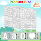 Letter Stickers 0.5 inch, Self-Adhesive Vinyl Waterproof ABC Letter Stickers - Image 2