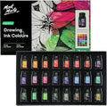 Mont Marte Drawing Ink Colors Signature 24pc x 0.24 US fl.oz, Art Set Includes by MontMarte