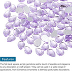 MECCANIXITY 50PCS Flat Back Acrylic Teardrop Gems 10x14mm Artificial Rhinestones - Image 4